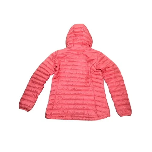 Mountain Hardwear Hooded Down Puffer Jacket Coral Pink Womens Lightweight Medium - Picture 6 of 8